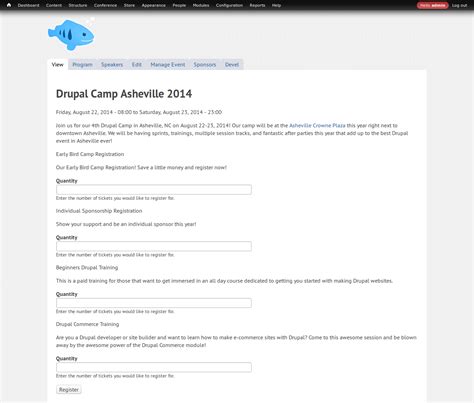 drupal event registration.